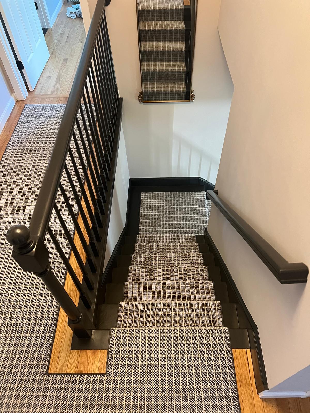 Stairwell with custom runner